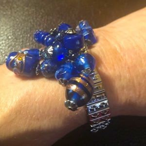 Unique Bead Cluster Stretch Bracelet